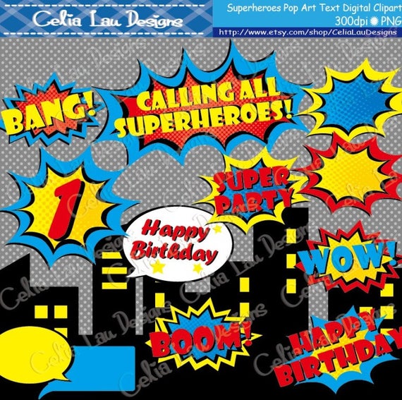 superheroes clipart superhero party
