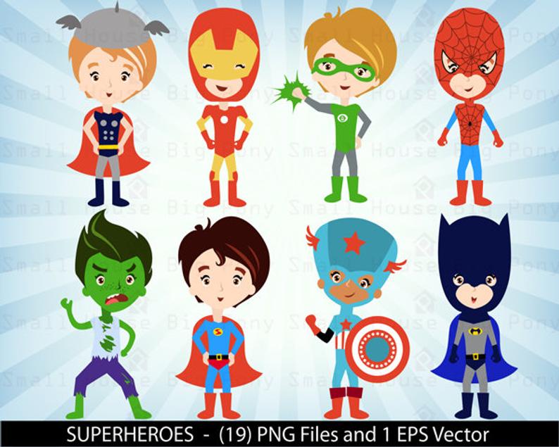 superheroes clipart superhero themed