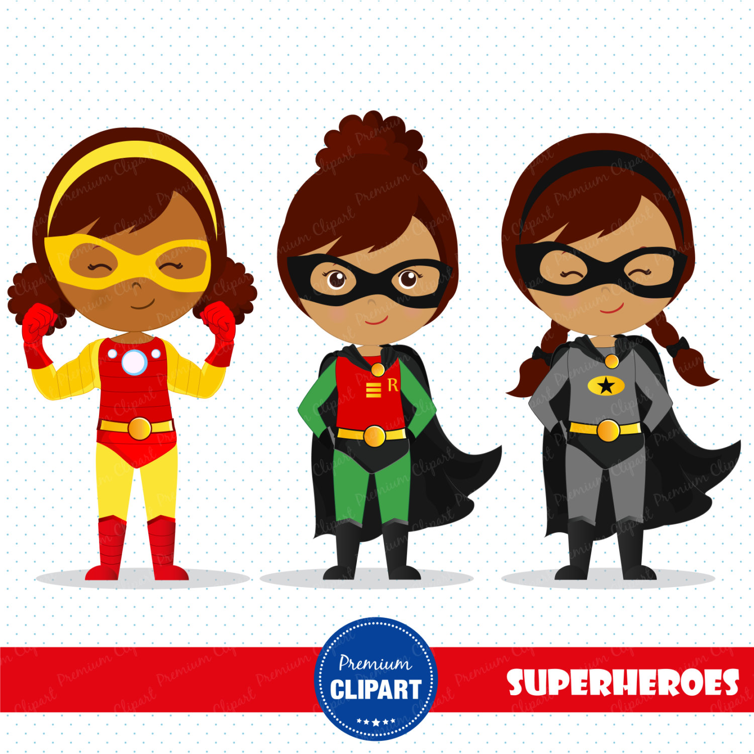 superheroes clipart two