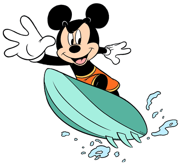 Disney surfing clip art. Hand clipart surfer
