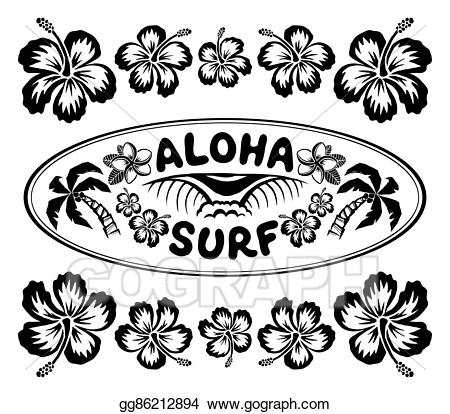 surfing clipart aloha