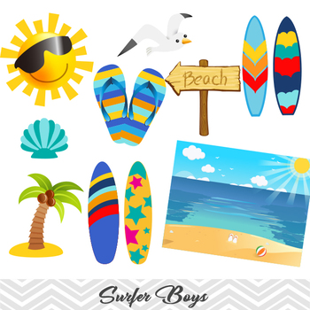 surfing clipart beach thing