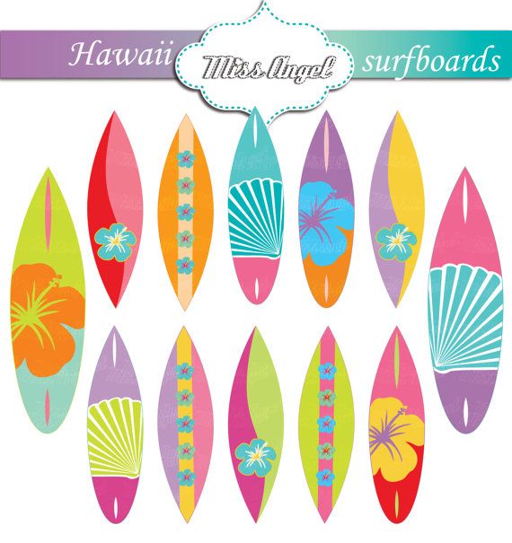 surfing clipart colorful
