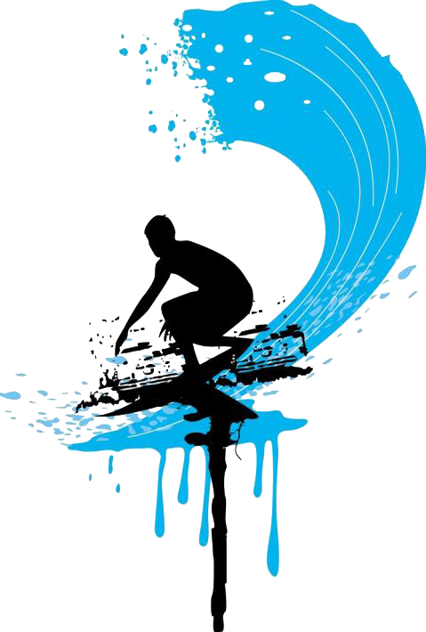surfing clipart individual sport