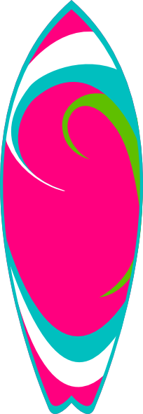 Tropical surfboard surf pictures. Surfing clipart pink