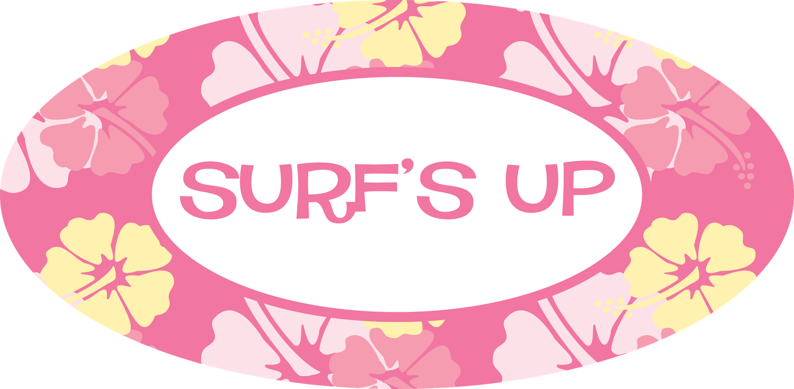surfing clipart pink