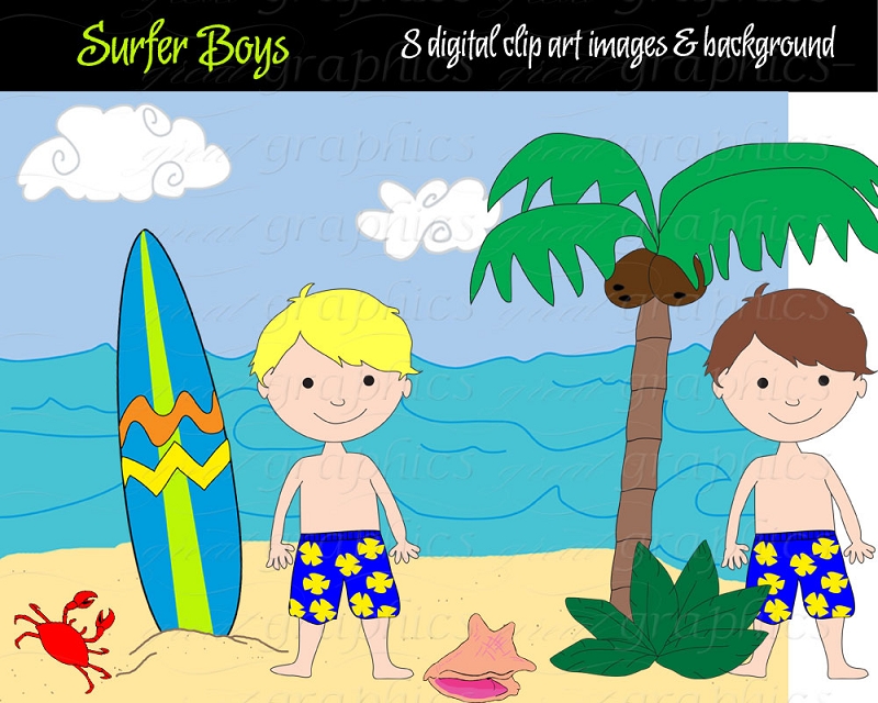 surfing clipart printable