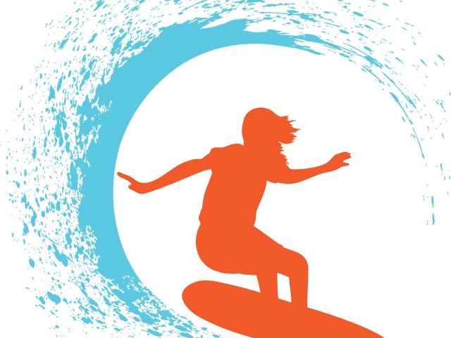 surfing clipart red