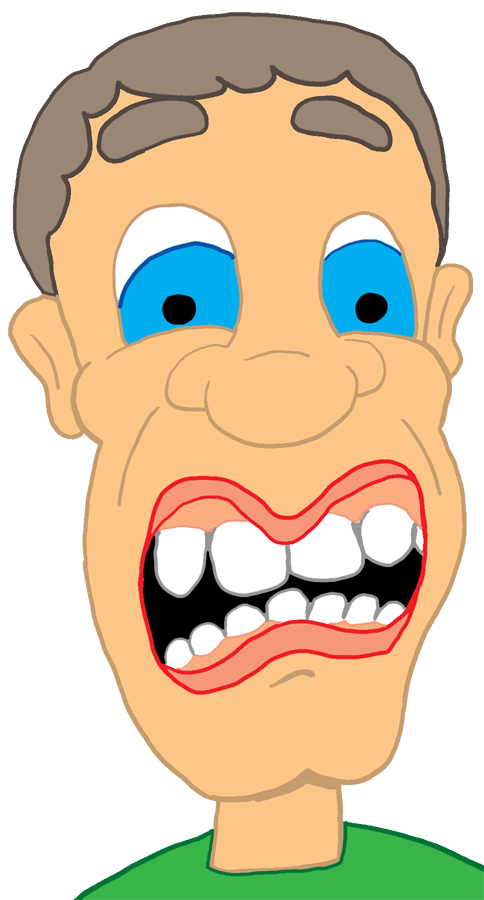 A perfect world clip. Surprise clipart horrified