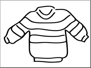 sweatshirt clipart black and white
