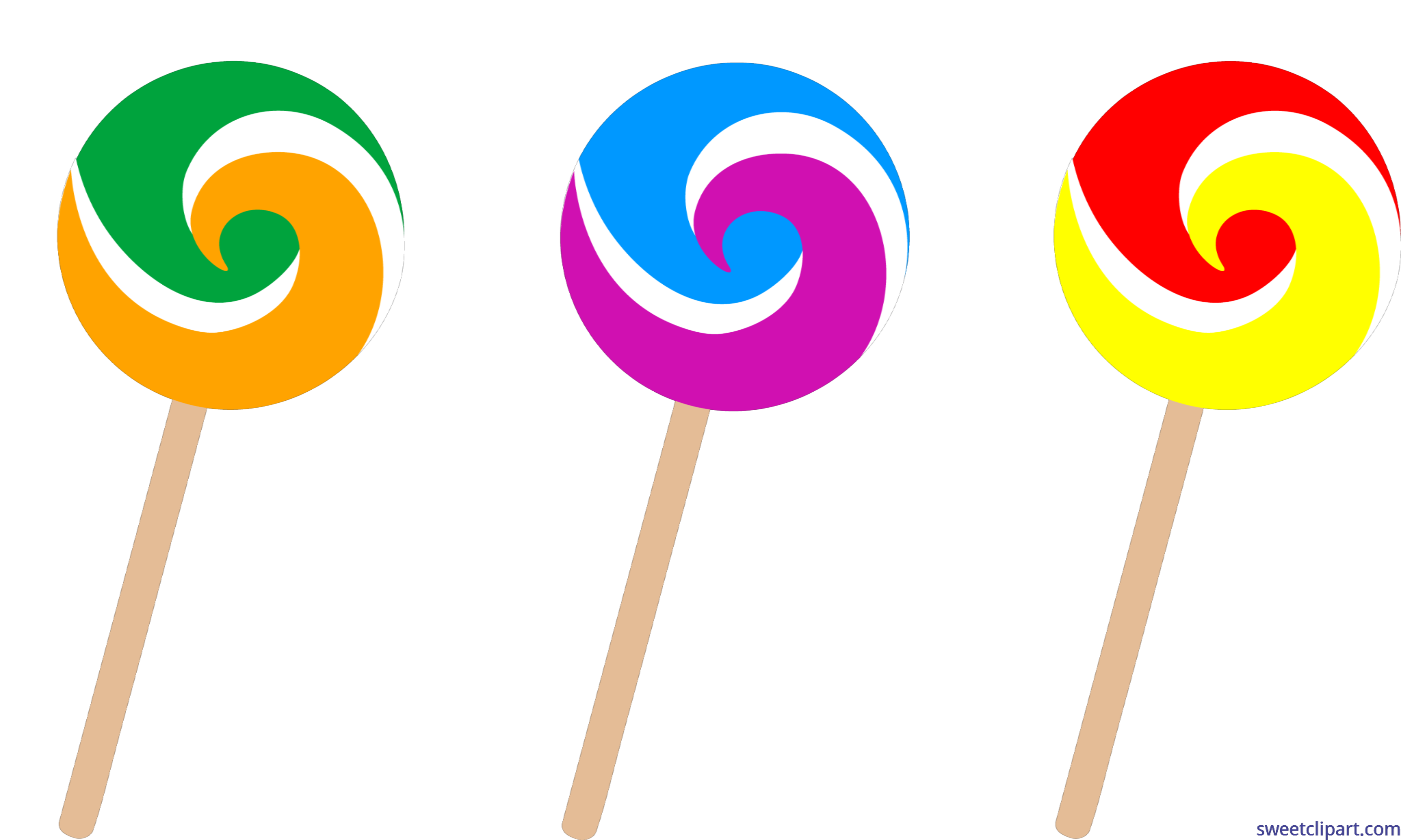 Clipart candy. Swirl lollipops clip art
