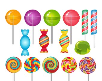 Etsy lollipop candy jelly. Sweets clipart
