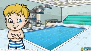 Swimmer clipart olympic diver. A shy boy gets