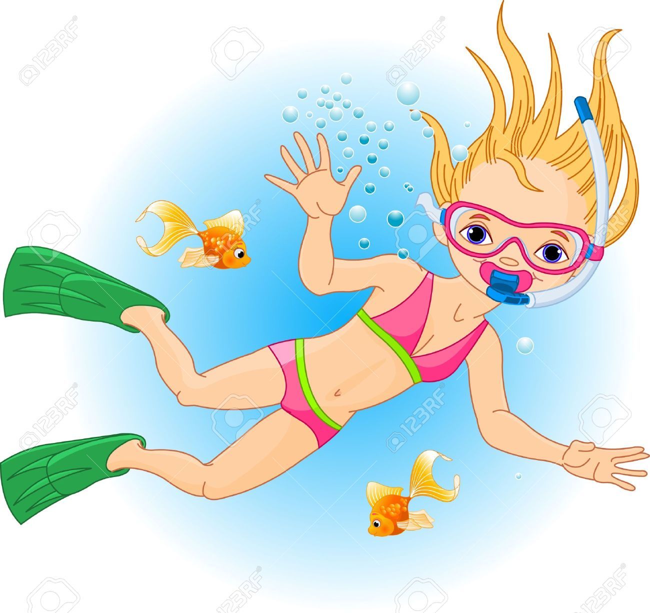 swimmer clipart scuba girl