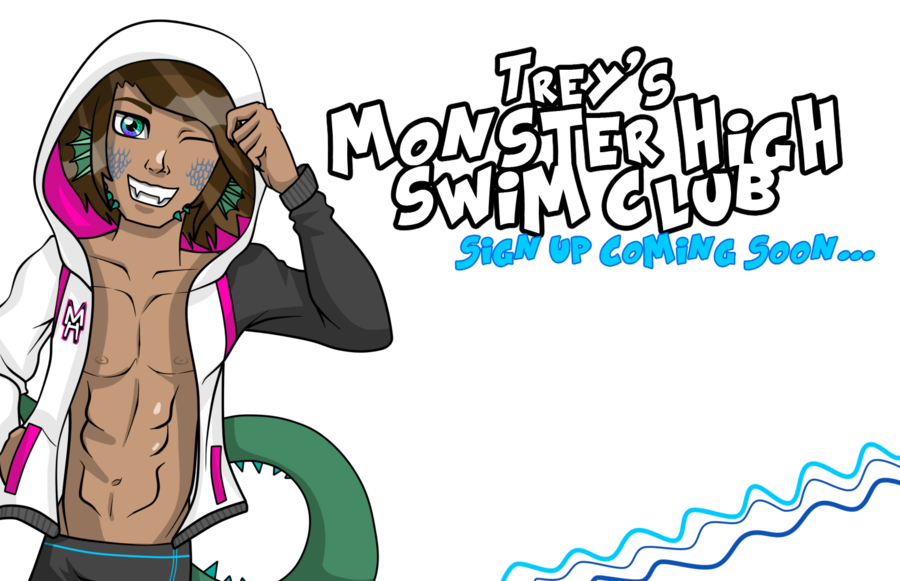 Trey s monster high. Swimmer clipart swimming club