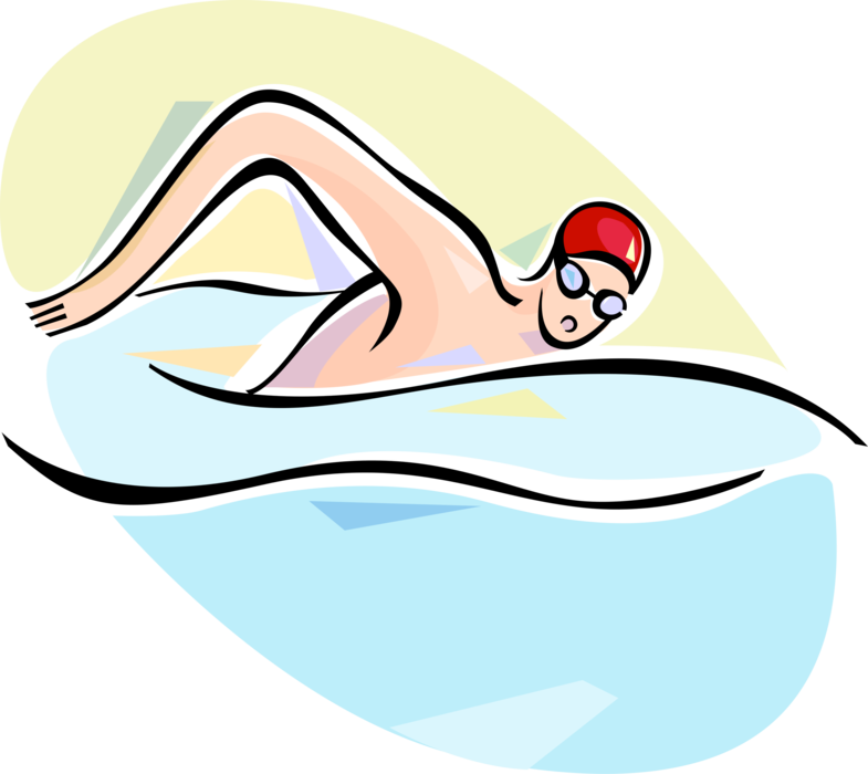 Competitive swims in race. Swimmer clipart swimming competition