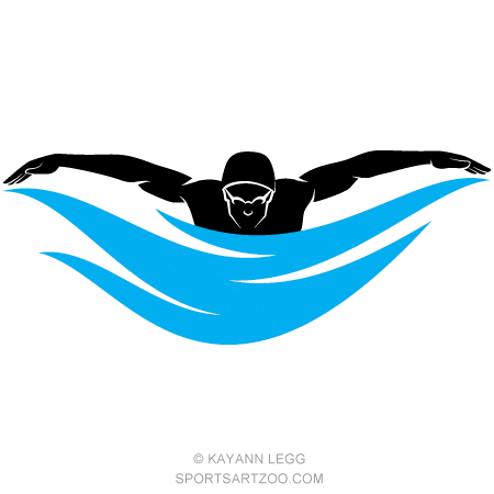 swimmer clipart swimming style