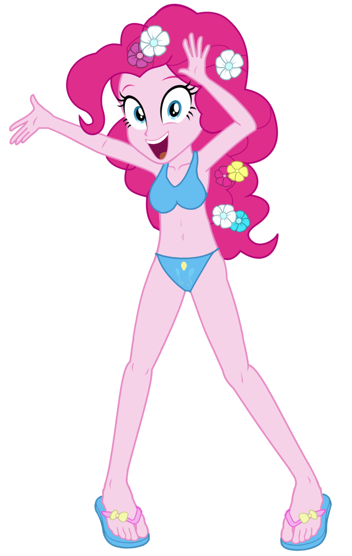 Swimsuit clipart beach wear. Pinkie pie in bikini