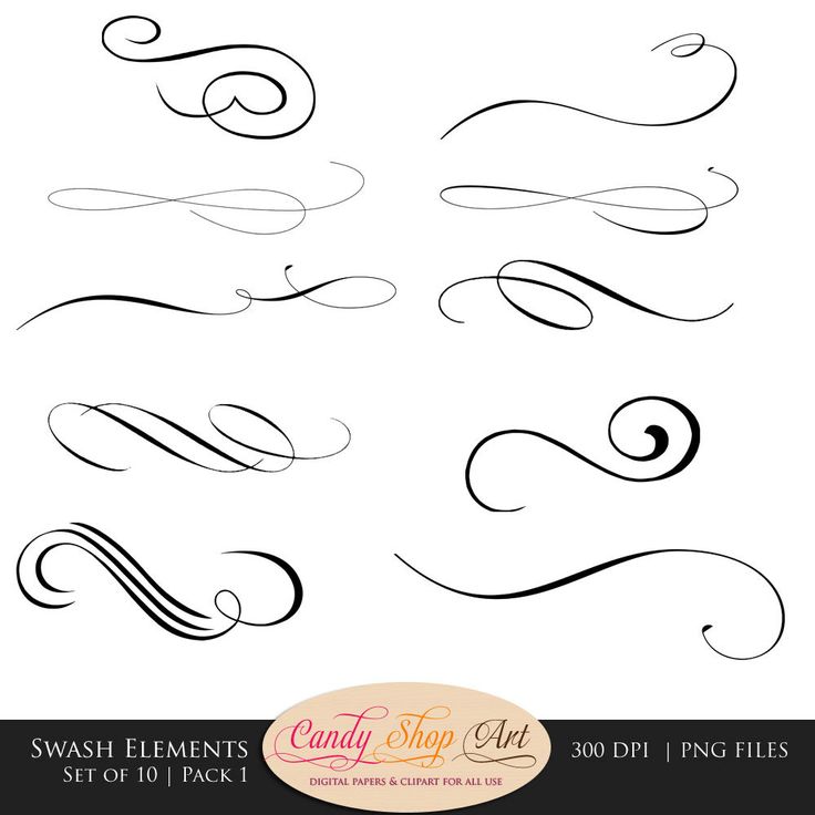 swirl clipart calligraphy