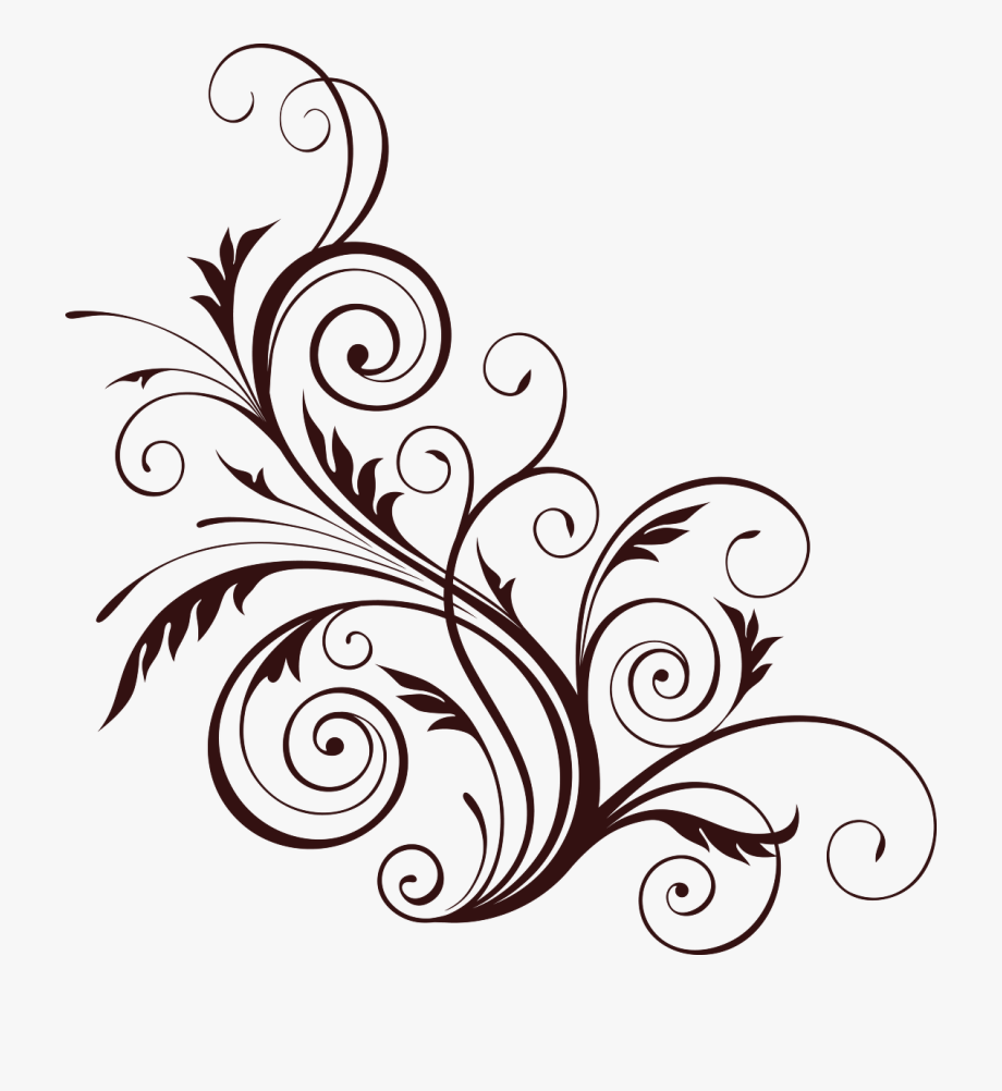 swirl clipart floral