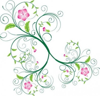 Swirl clipart flower. Free floral vector download