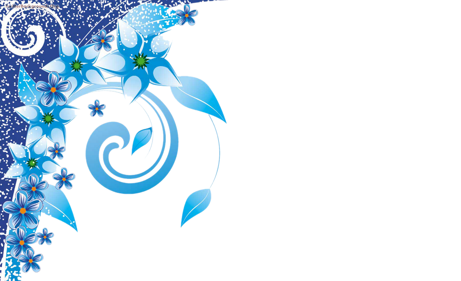 Blue flower my blog. Swirl clipart page