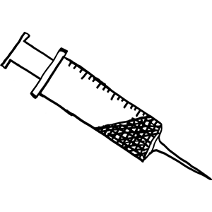 syringe clipart line drawing