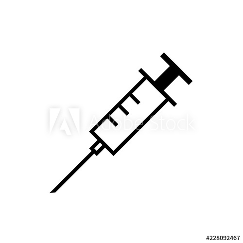 Syringe clipart parallel. Outline icon image isolated
