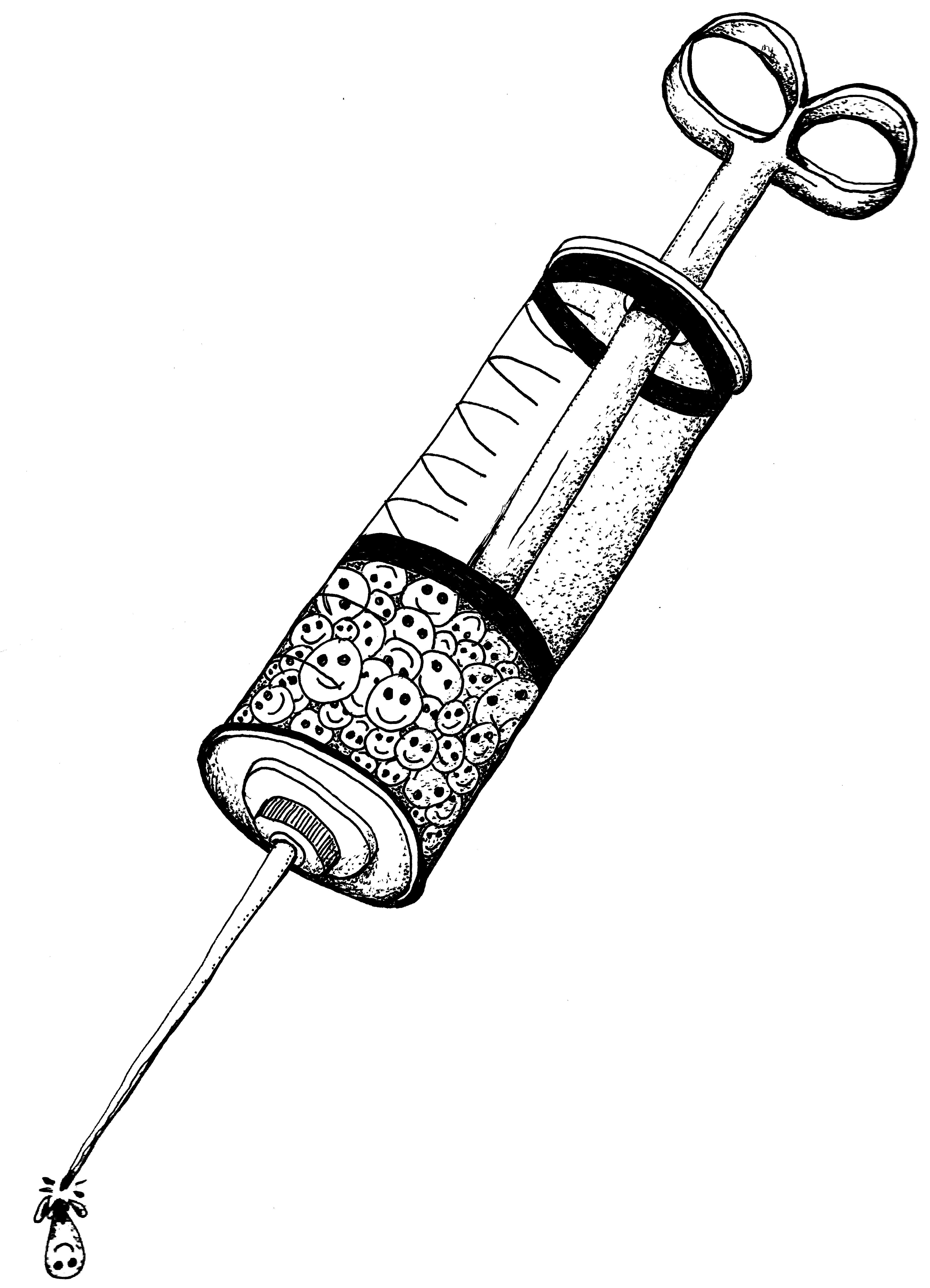 syringe clipart sketch