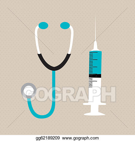 Vector art and eps. Syringe clipart stethoscope