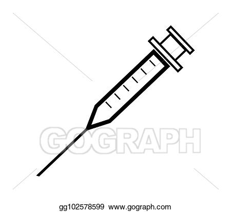 Syringe clipart vector. Stock illustration gg 