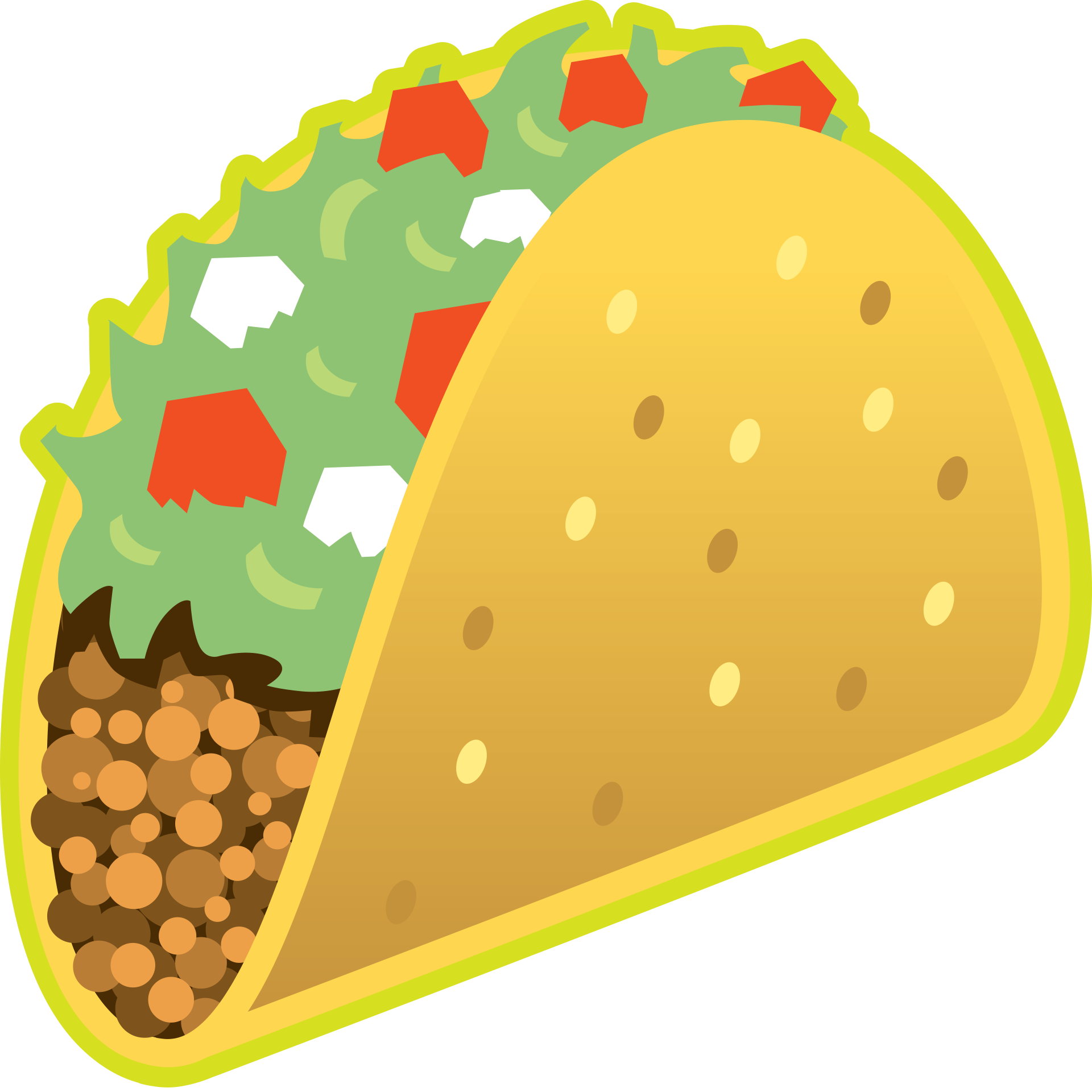 T shirt salsa wrap. Tacos clipart taco emoji