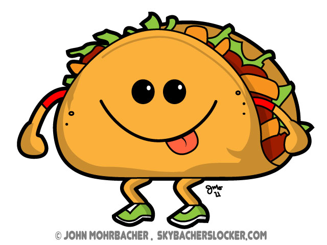 Tacos clipart talking. Cartoon danaspac top clip