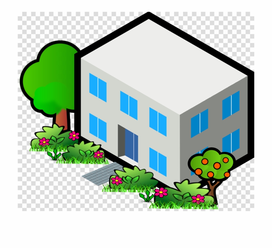 Tall clipart flat house. Cartoon grass roof free