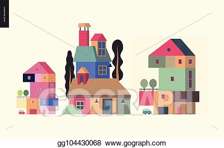 Tall clipart flat house. Eps illustration simple things