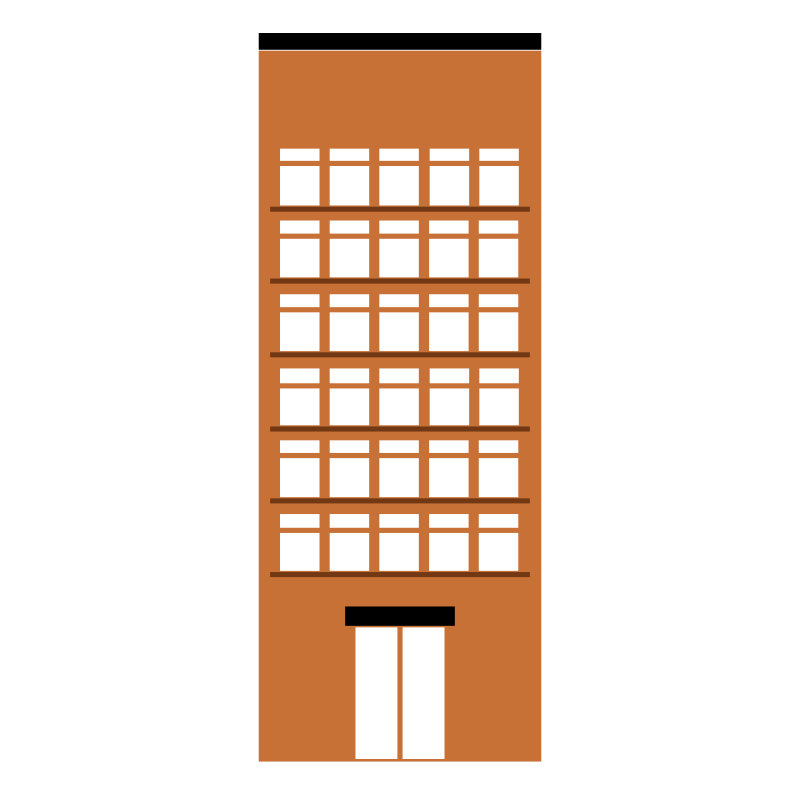 tall clipart orange building