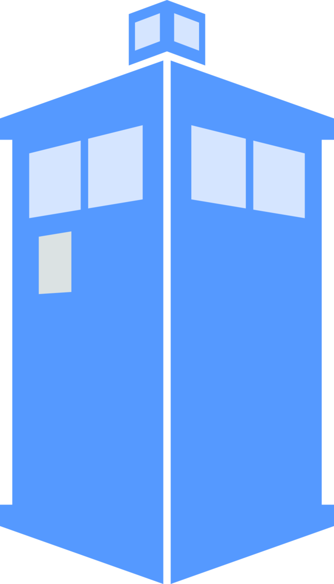 Minimalist by seven fates. Tardis clipart simple
