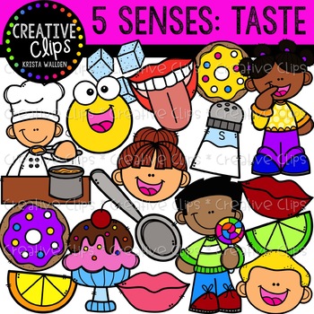Five creative clips tpt. 5 senses clipart taste