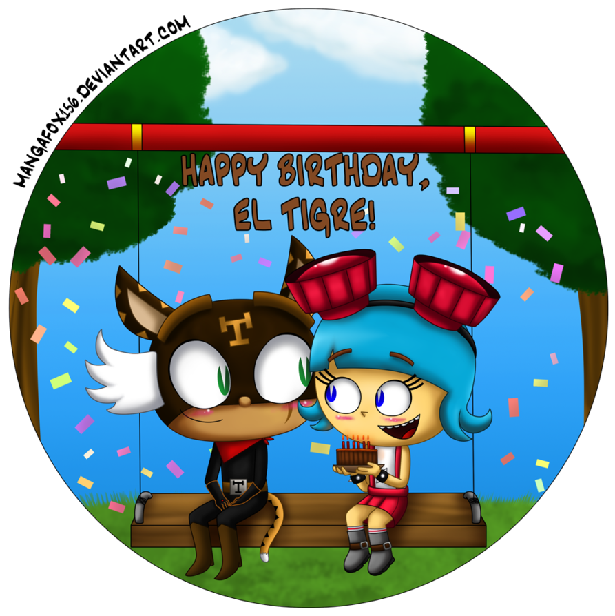 Happy birthday el tigre. Taste clipart sence