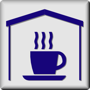 Hotel icon in room. Tea clipart tea house