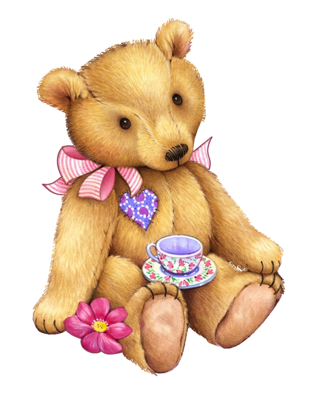 tea clipart teddy bear