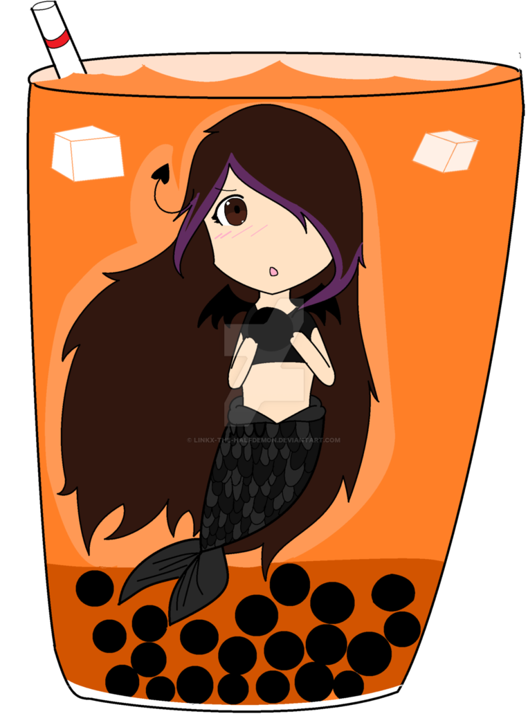 Tea clipart thai tea. Mermaid finished by tsunderetentacles