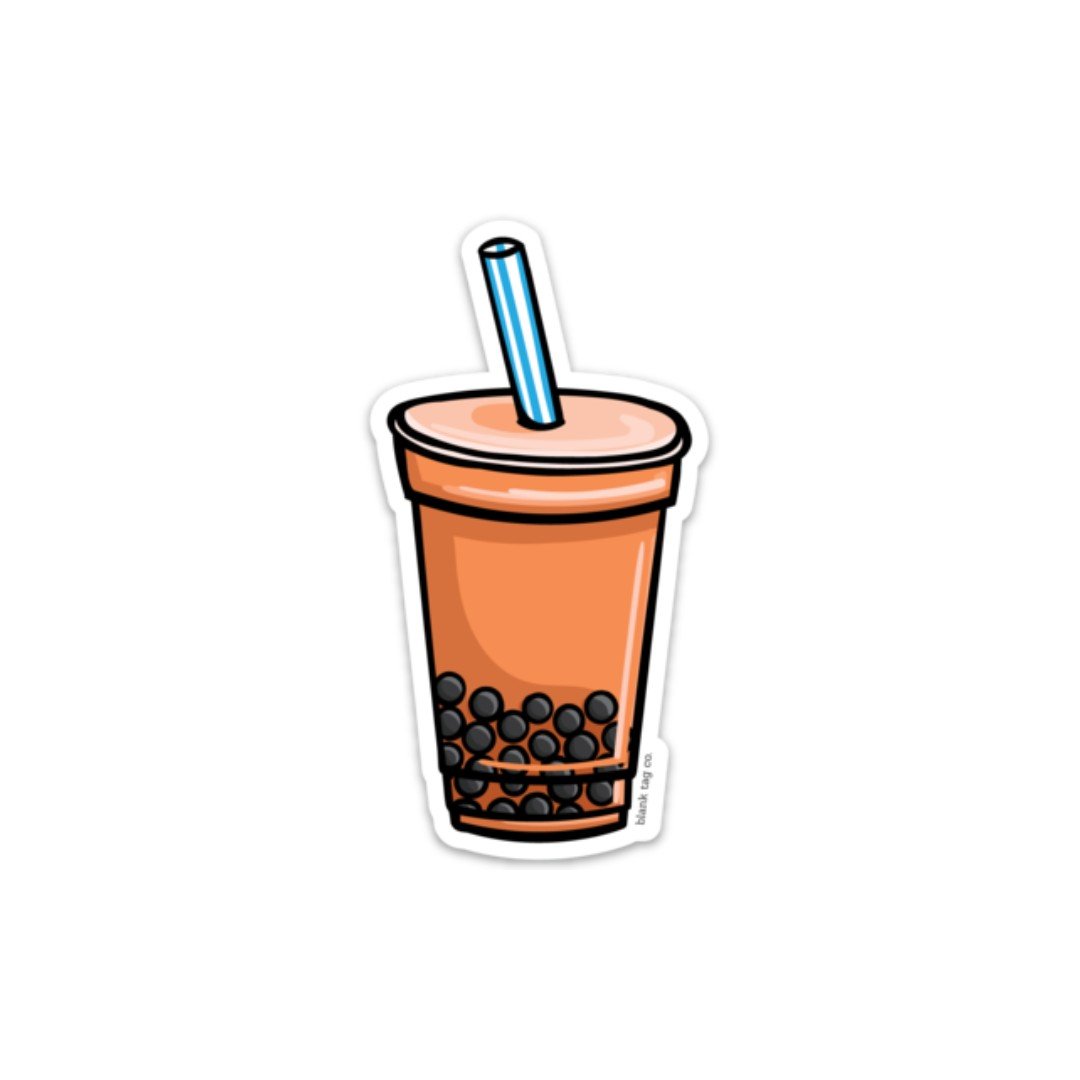 The with boba sticker. Tea clipart thai tea