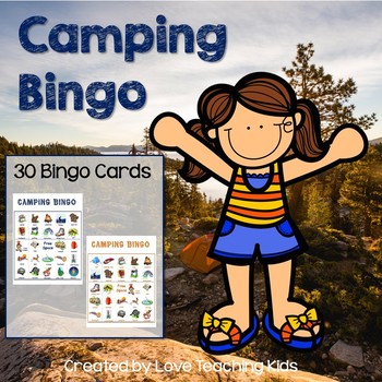 Camping bingo . Teach clipart camp game