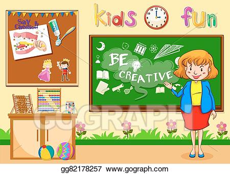 teach clipart kinder teacher