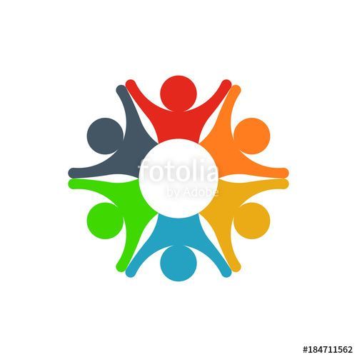 Group of multi ethnic. Teamwork clipart diverse community