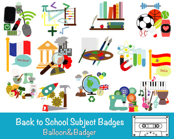 Technology clipart technology subject. Back to school badges