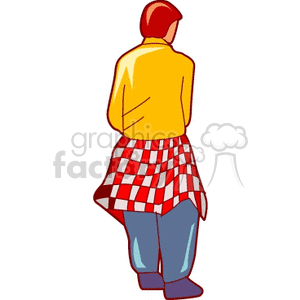 teen clipart back person