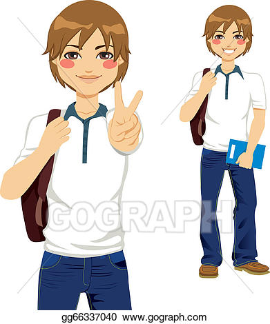 teen clipart back person