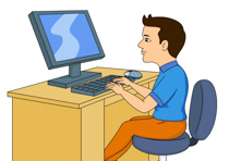 teen clipart computer